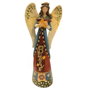 2008 Angel Figurine Winterland Collection Believe Star St Nicholas Square